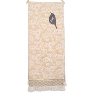 Piscatextil Yellow Daisy Matelasse Cotton Throw Blanket 50x70 Made in Portugal